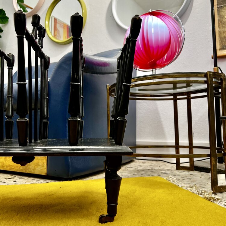 Victorian Ebonized Turned Spindle Canterbury