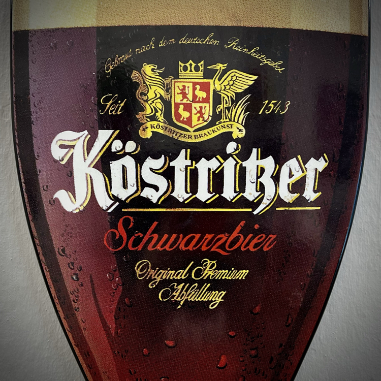 Köstritzer Schwarzbier Industrial Enamel Sign 