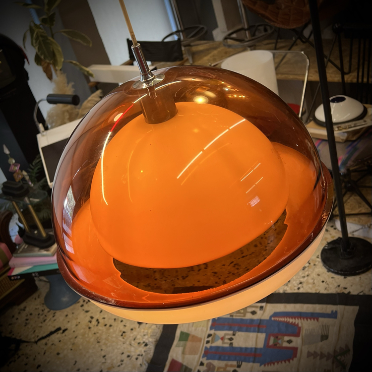 Space Age Plexiglass Pendant Lamp 