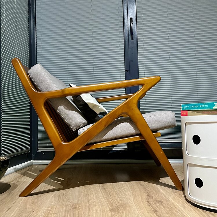 Danish Modern Z Chair & Ottoman