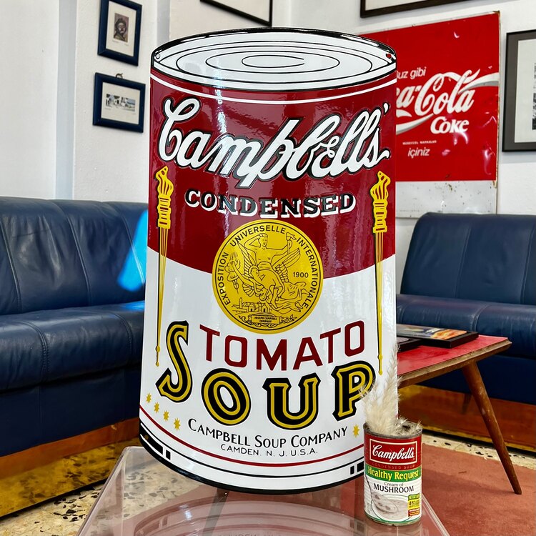 Campbell's Tomato Soup Emaye Tabela 