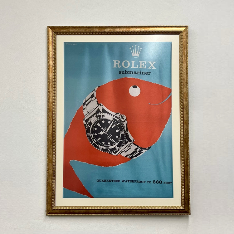 Rolex 'Fish' Kumaş Baskı Tablo 