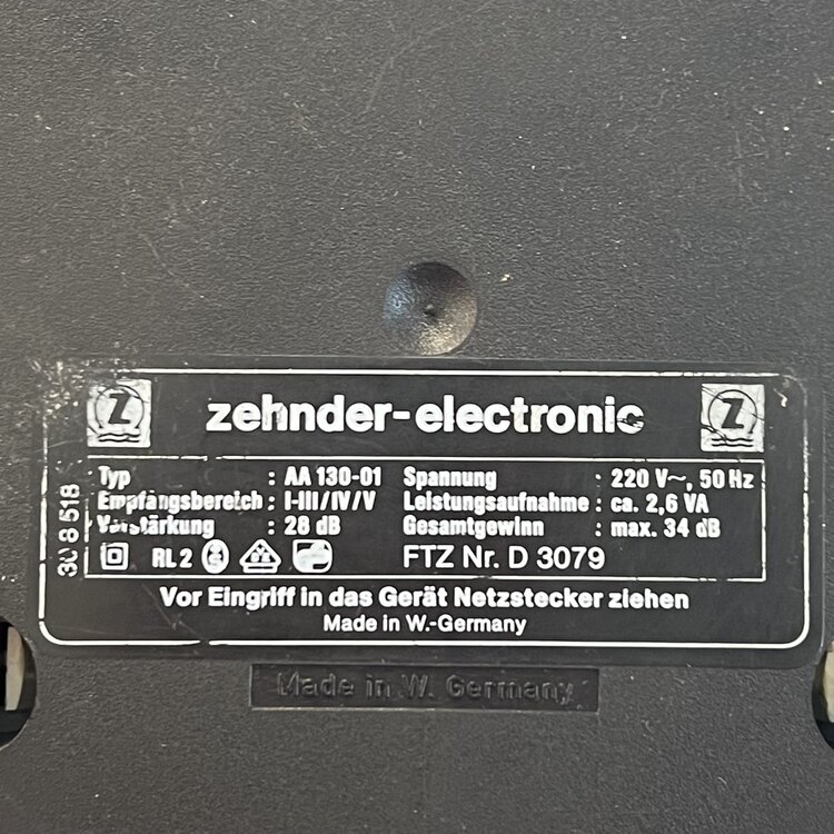 Zehnder Electronic İç Mekan Televizyon Anteni 