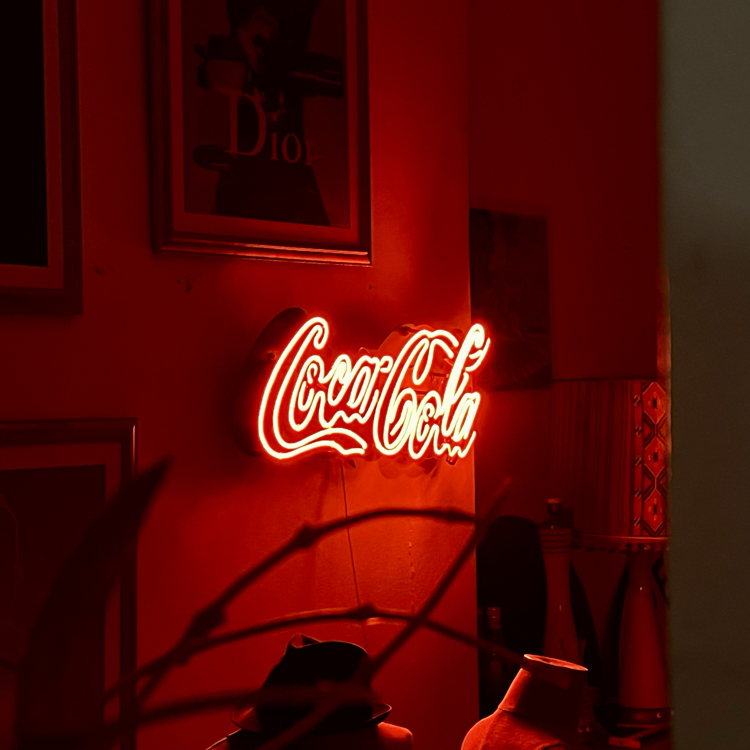 Coca-Cola Vintage Glass Neon Sign
