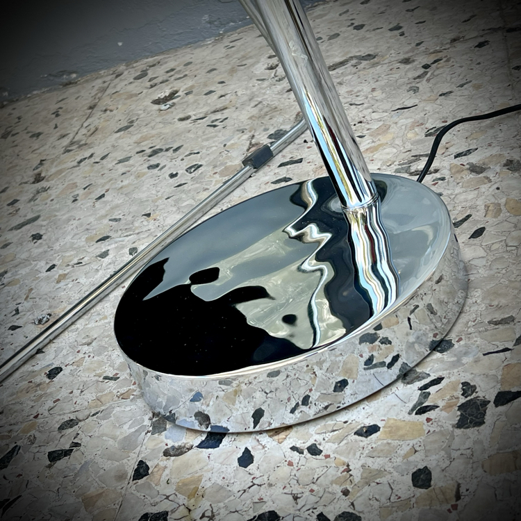 Vintage Chrome Arc Floor Lamp