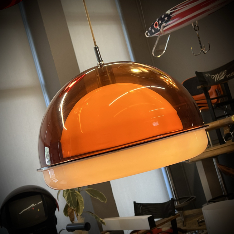 Space Age Plexiglass Pendant Lamp 