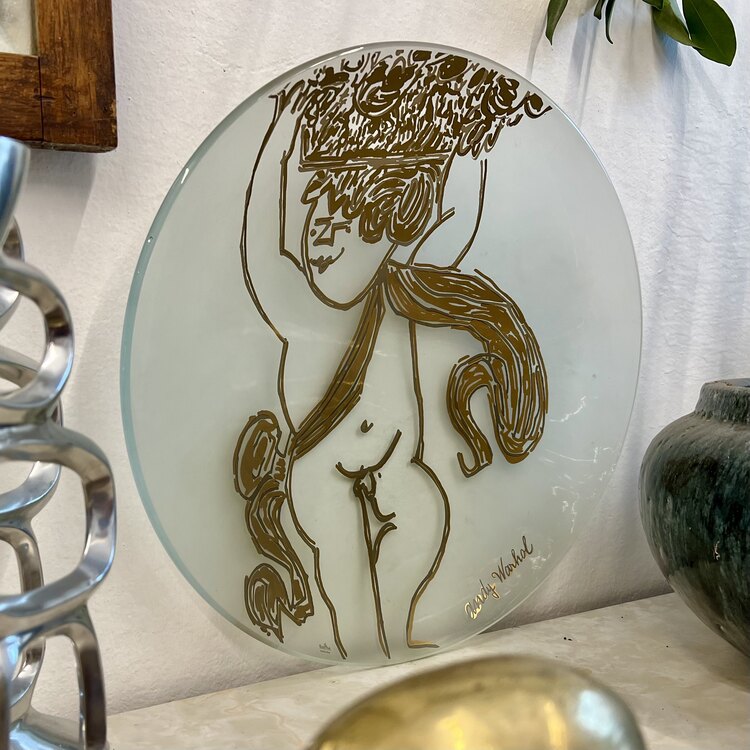 Rosenthal Studio Line Andy Warhol ‘Golden Angel’ Art Glass Plate 