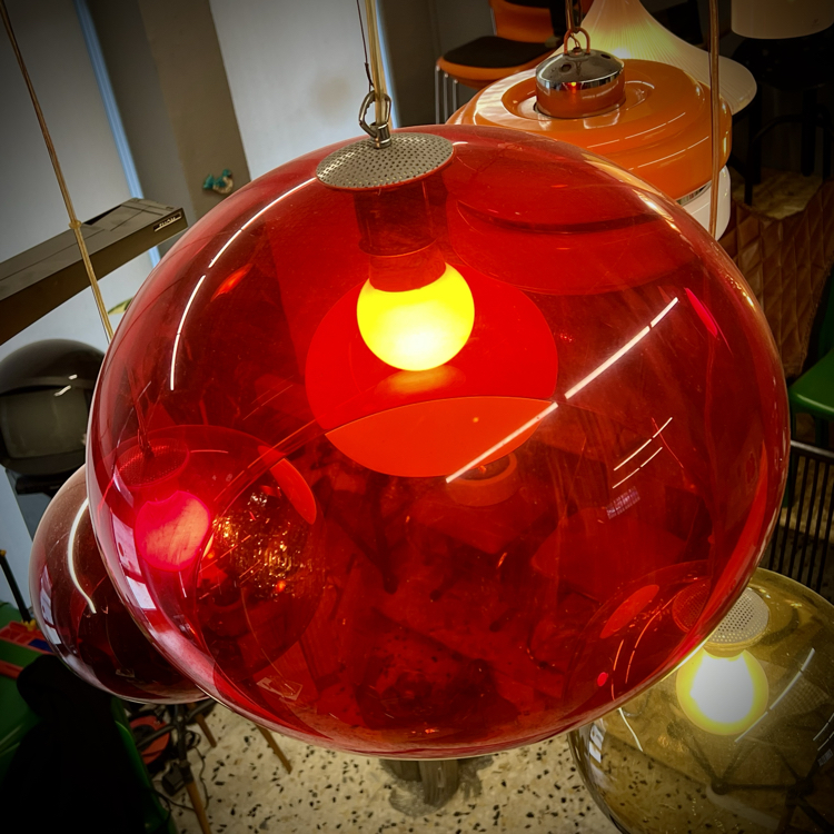 Space Age Plexiglass Pendant Lamp