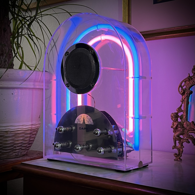 Dapy 'D-37' Transparent Plexiglass Neon Radio