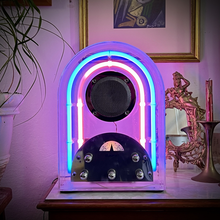 Dapy 'D-37' Transparent Plexiglass Neon Radio