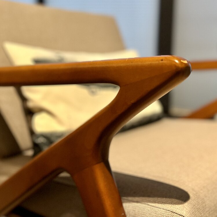Danish Modern Z Chair & Ottoman