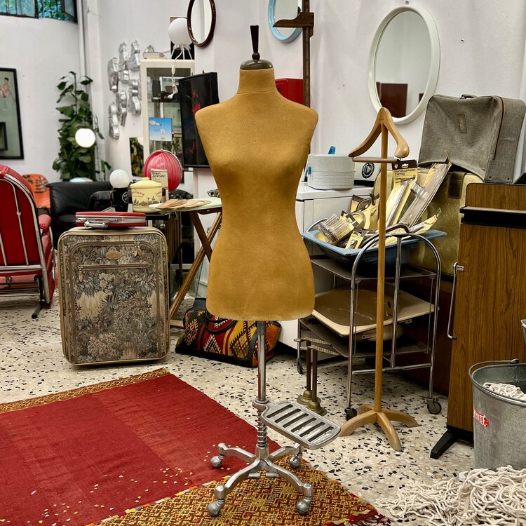 Vintage Krom Ayak Pedallı Prova Mankeni  