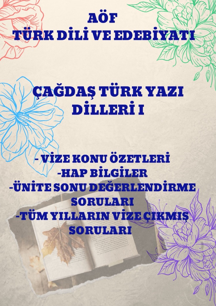 ÇAĞDAŞ TÜRK YAZI DİLLERİ I