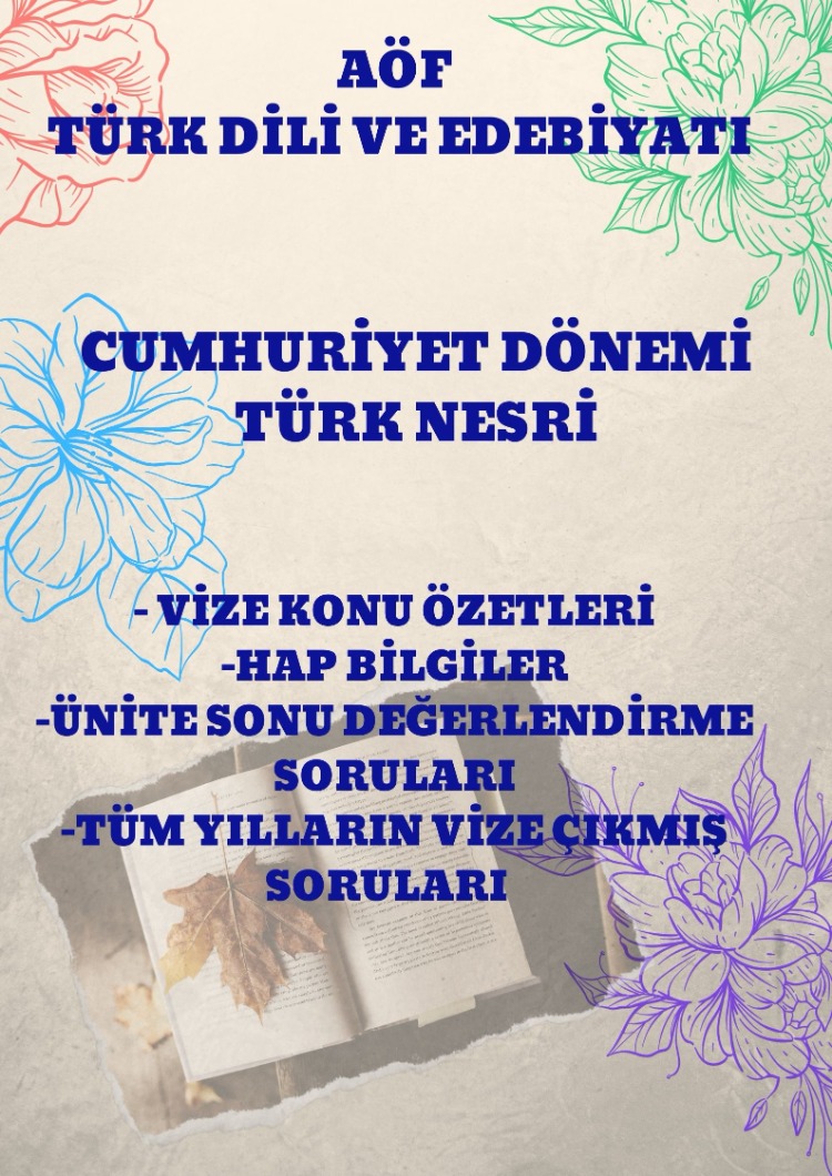 CUMHURİYET DÖNEMİ TÜRK NESRİ