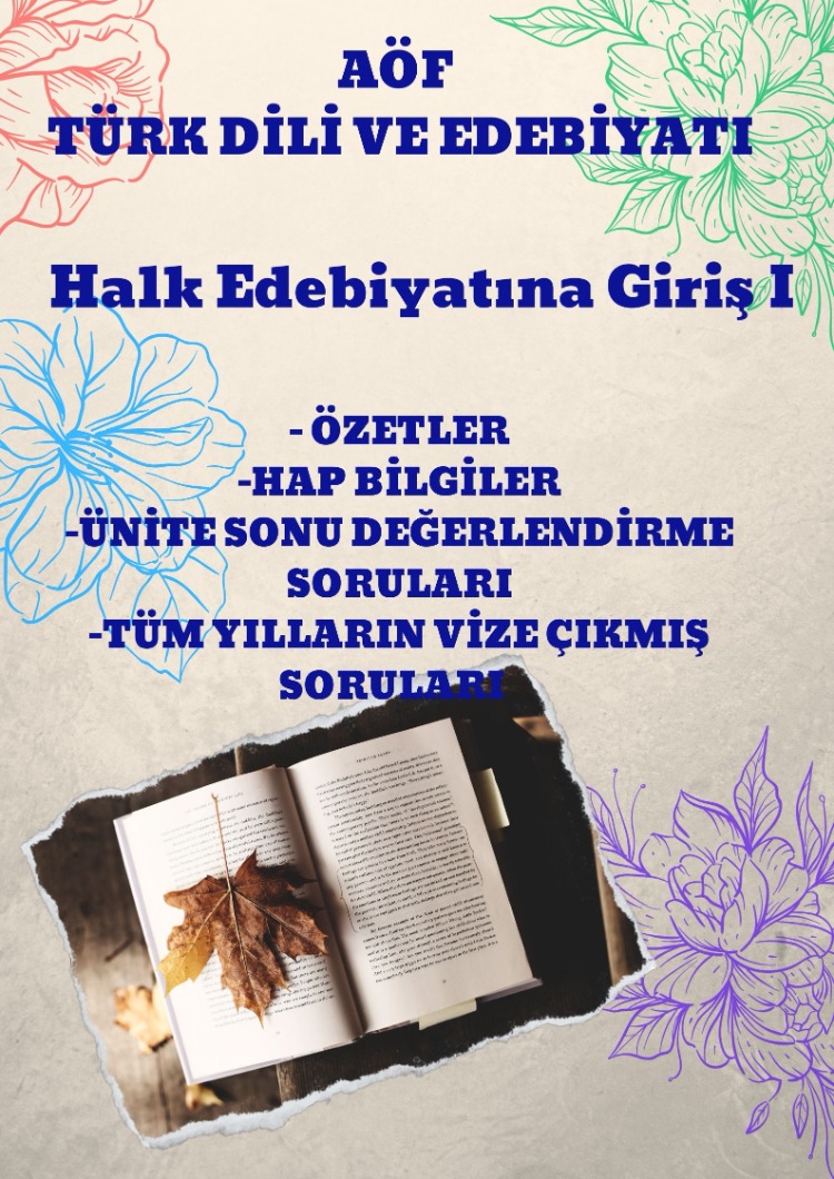 HALK EDEBİYATINA GİRİŞ I