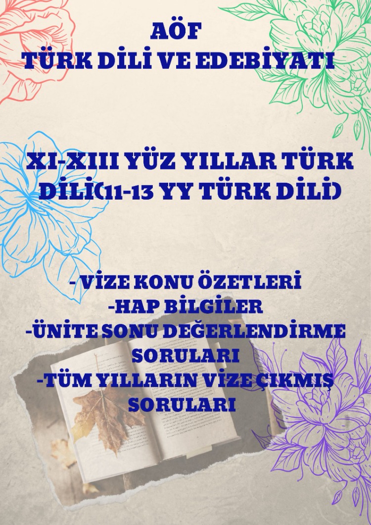 XI-XIII. YÜZYILLAR TÜRK DİLİ (11.-13.YY TÜRK DİLİ)