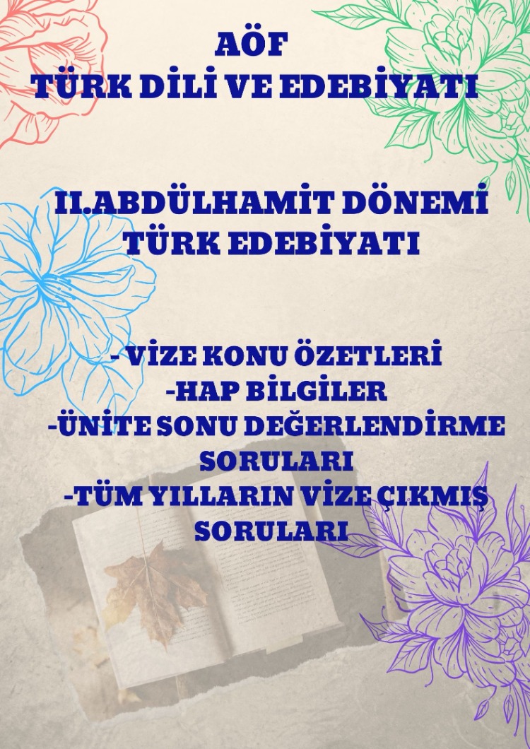 II.ABDÜLHAMİT DÖNEMİ TÜRK EDEBİYATI