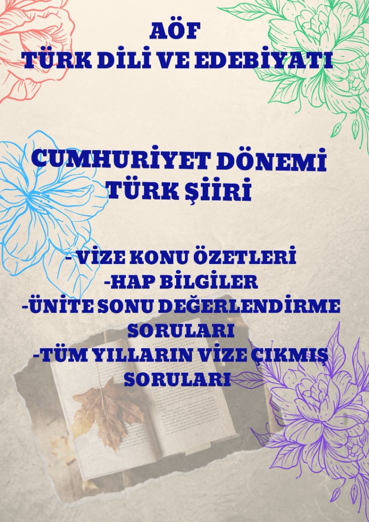 CUMHURİYET DÖNEMİ TÜRK ŞİİRİ