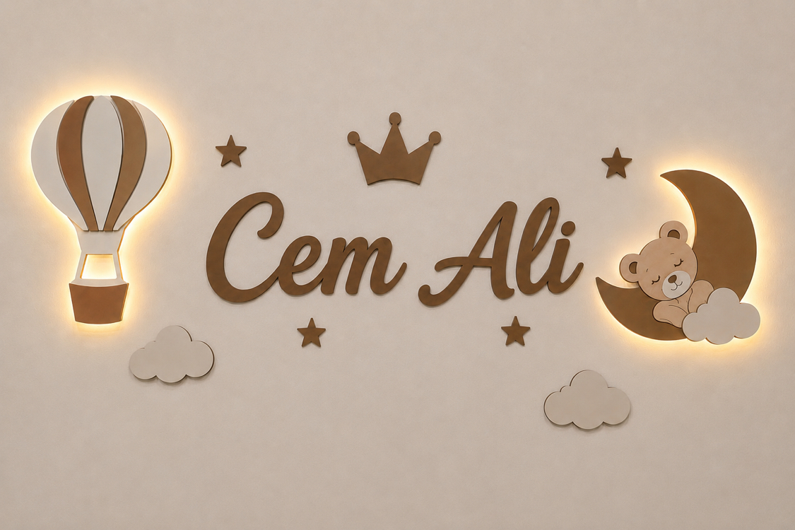 2’li İsimli Aplik Seti