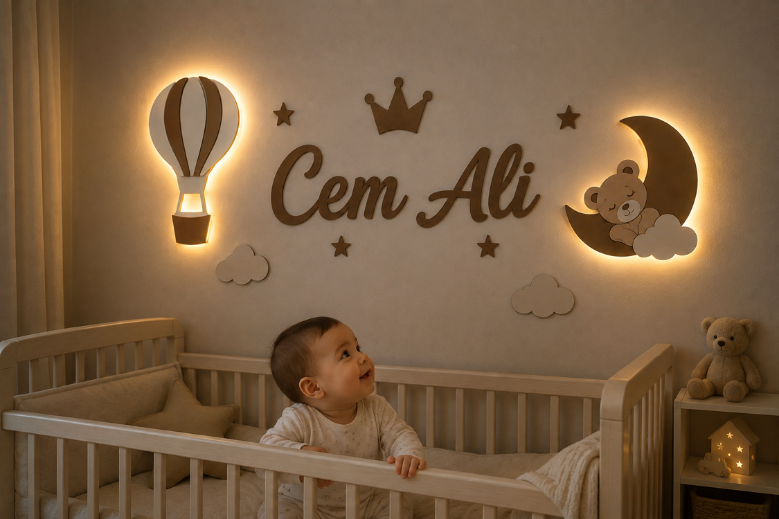 Tek Kelimeli İsimli Aplik