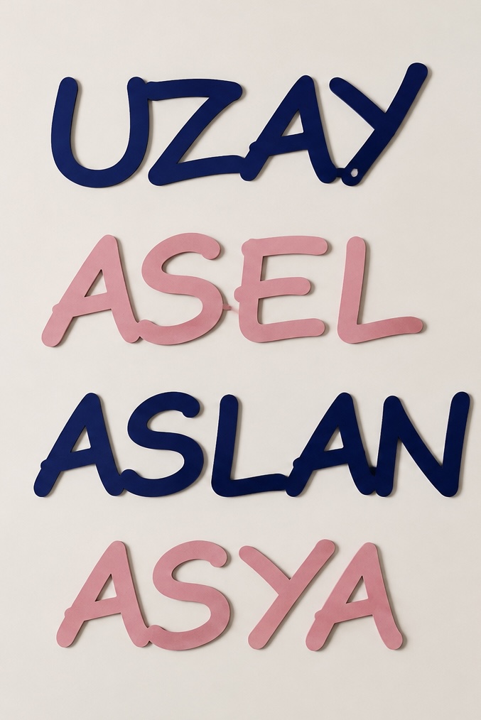 Kişiye özel isim (tek kelime) 3 mm kalinlik
