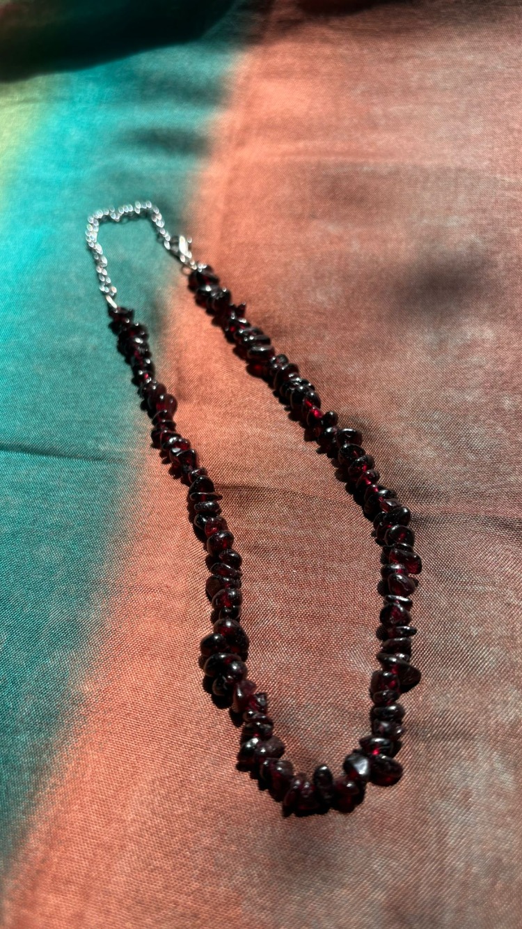 Lal/Garnet Kırık Taş Kolye