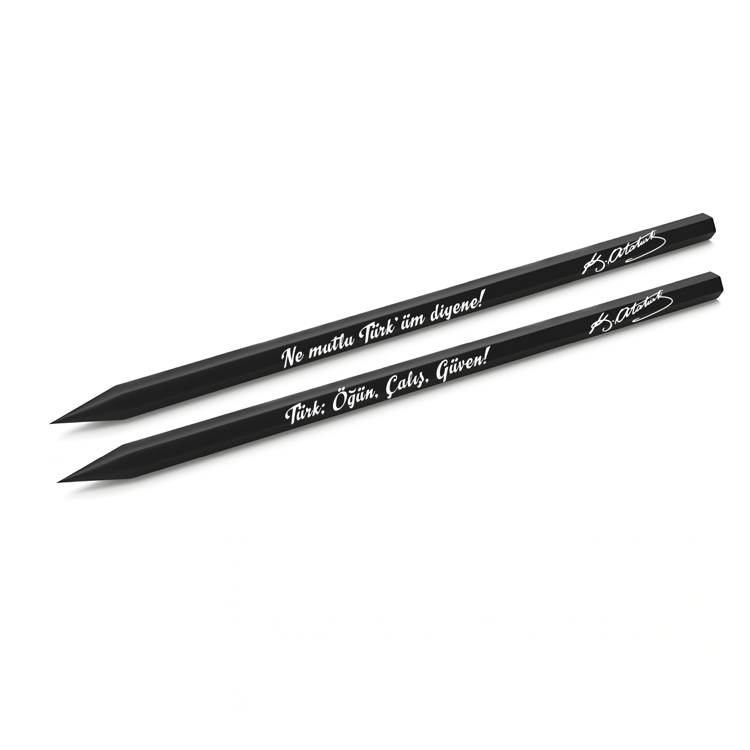 Köşeli Siyah Kurşun Kalem (2’li Set)