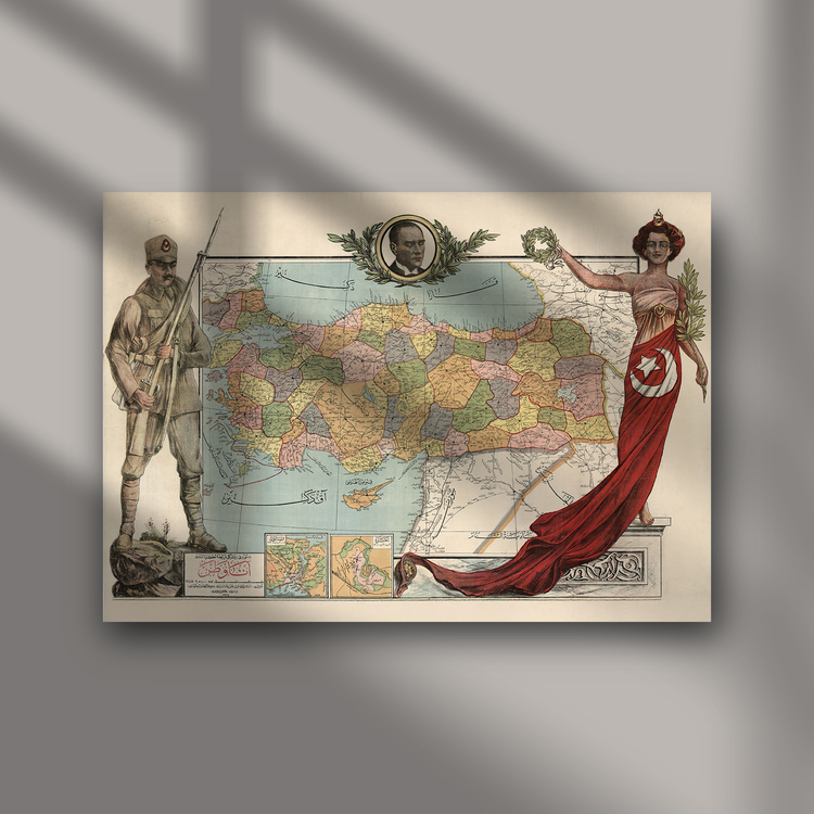 1927 Anavatan Haritası (Poster)