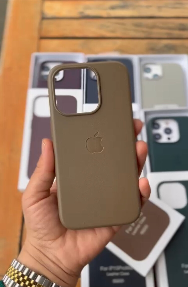 iphone Vizon Rengi Magsafe Destekli Deri Kılıf