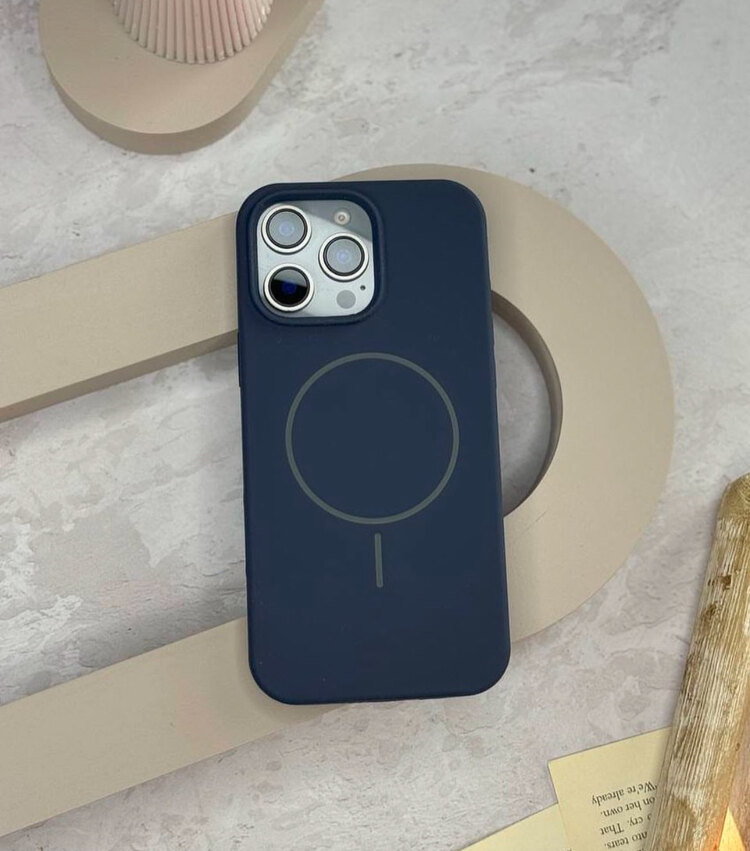 İPhone Magsafe destekli Lansman Kılıf Gece Mavi