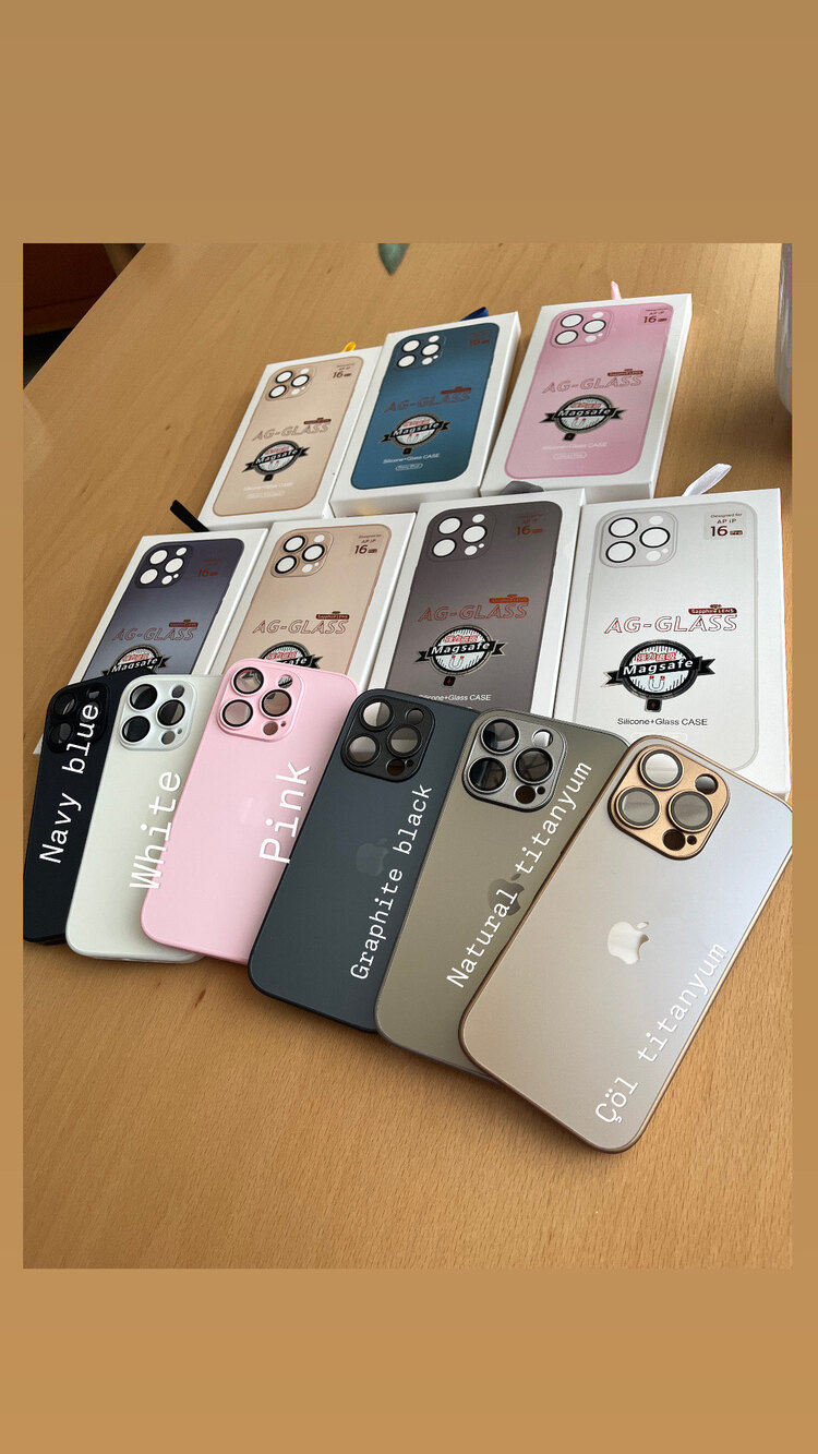 İphone 16 serisi Ag Glass Lens korumalı Kılıf