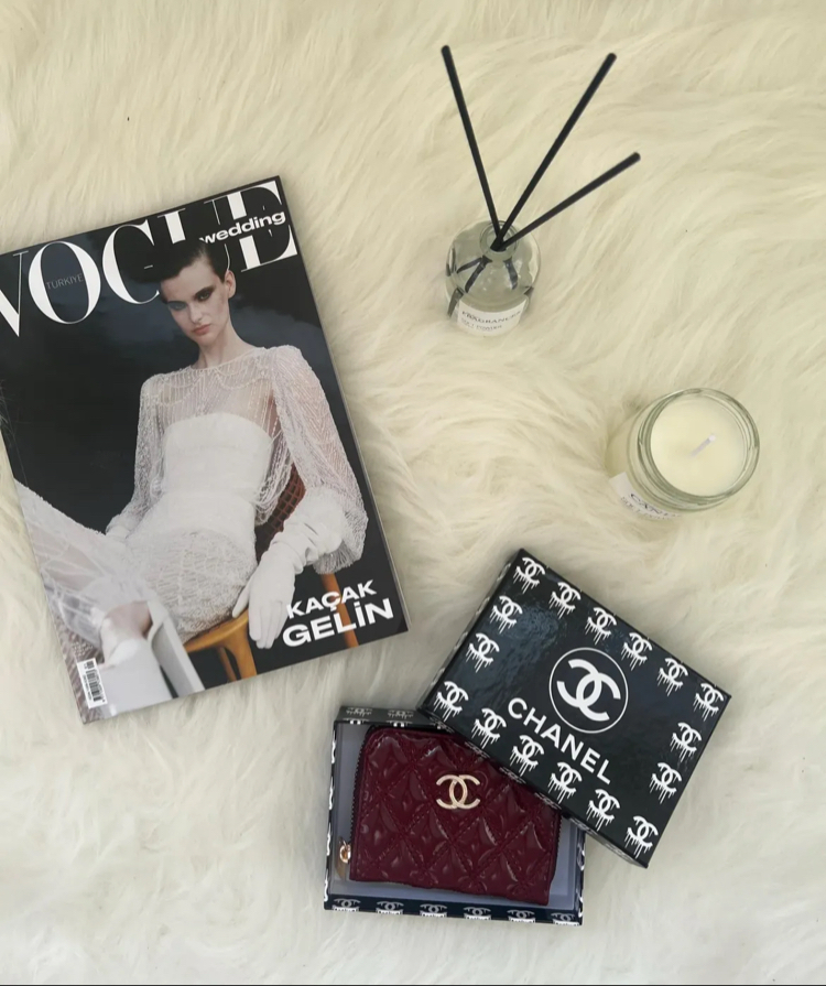 Coco Chanel Bordo Cüzdan