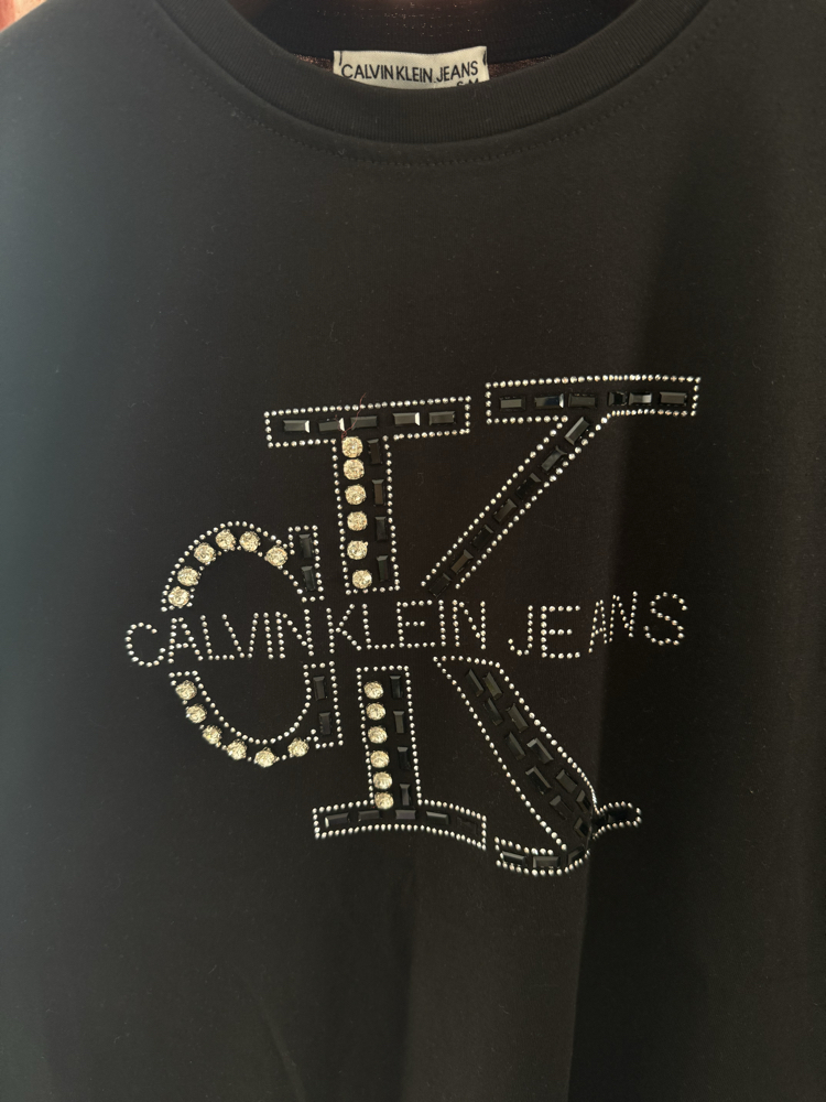 Calvin Klein Siyah Taşlı Tişört