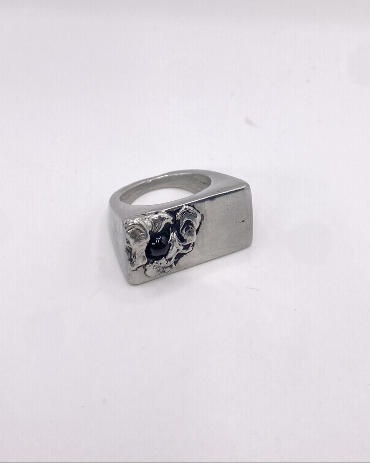 Garnet Taşlı Soft Solder Döküm Yüzük