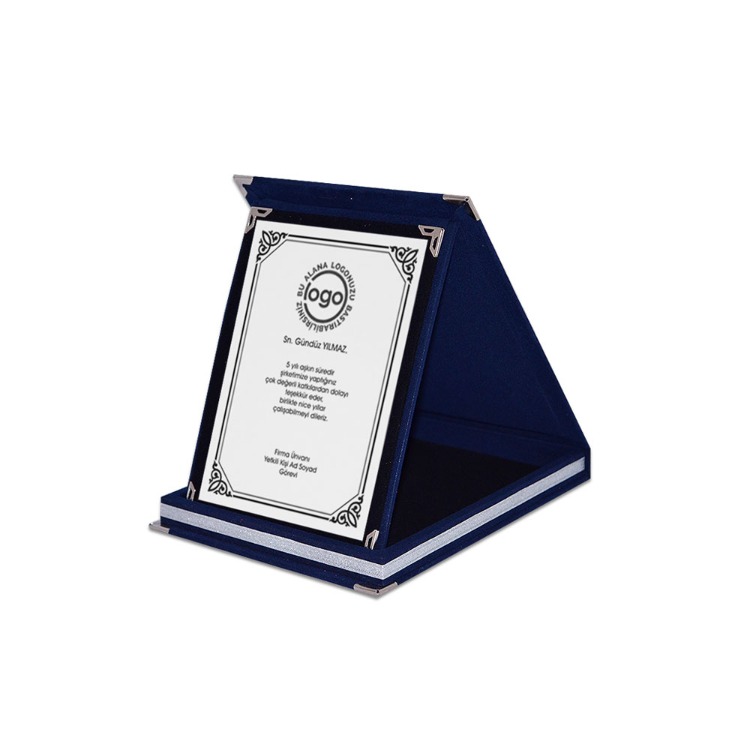Mavi Büyük Boy Plaket #P004