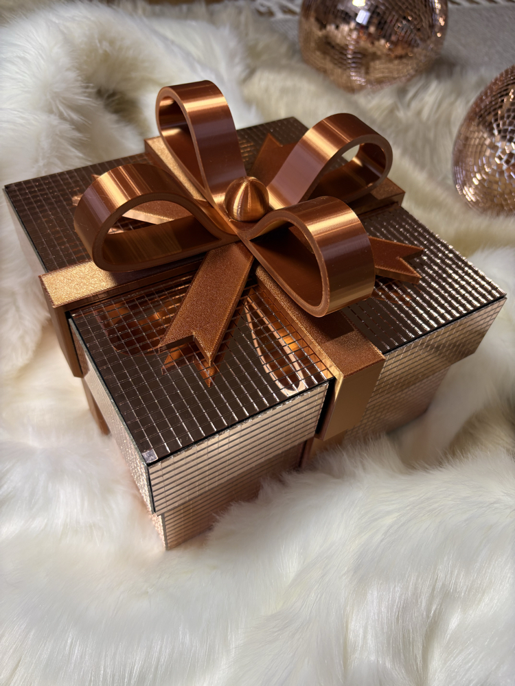 Rose Gold Dekoratif Disko Hediye Kutusu 20cm