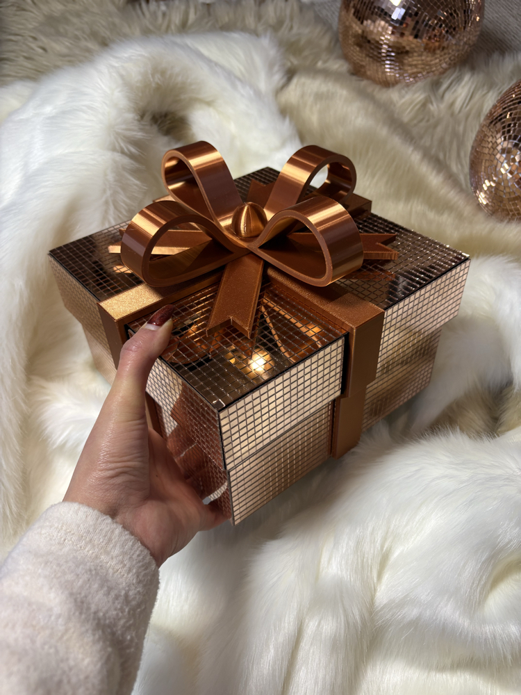 Rose Gold Dekoratif Disko Hediye Kutusu 20cm
