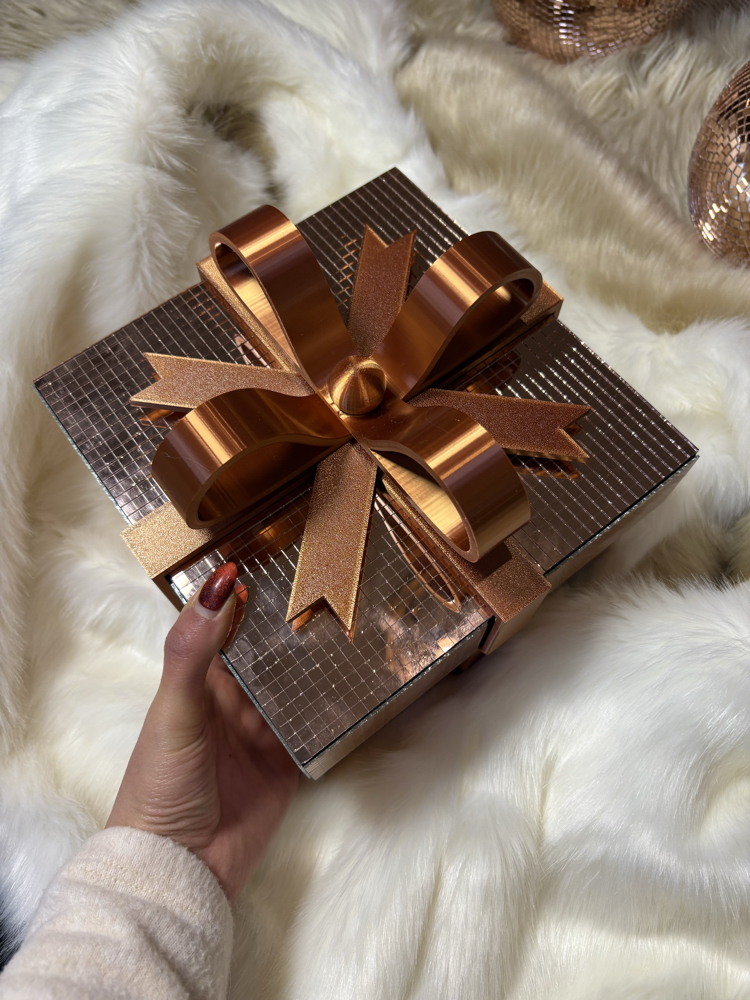 Rose Gold Dekoratif Disko Hediye Kutusu 20cm