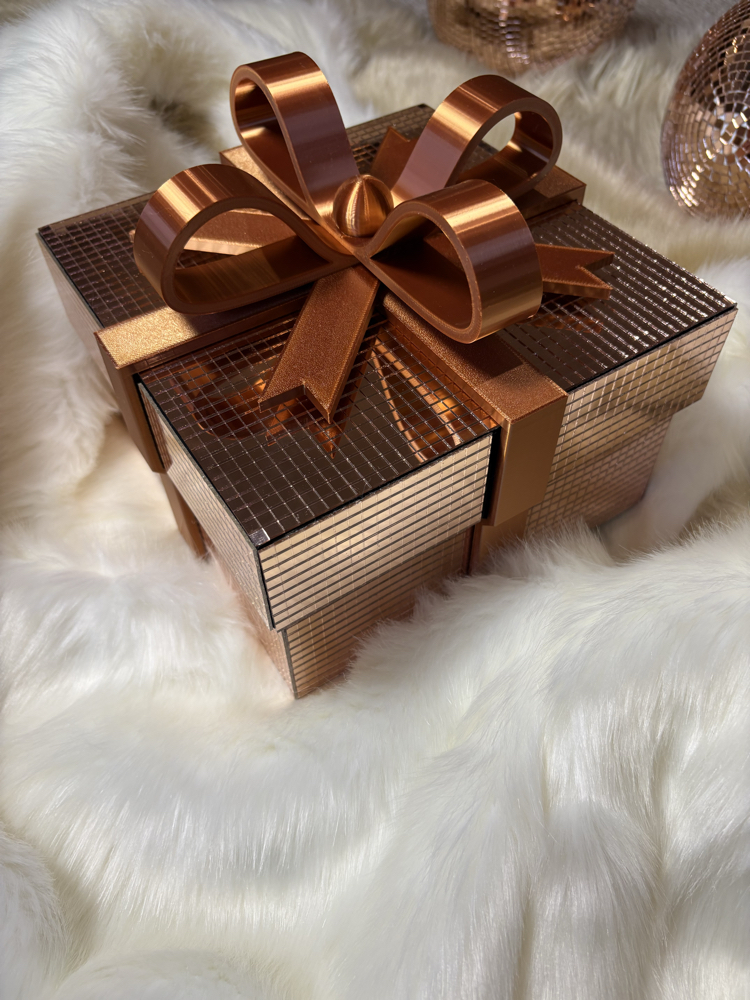 Rose Gold Dekoratif Disko Hediye Kutusu 20cm