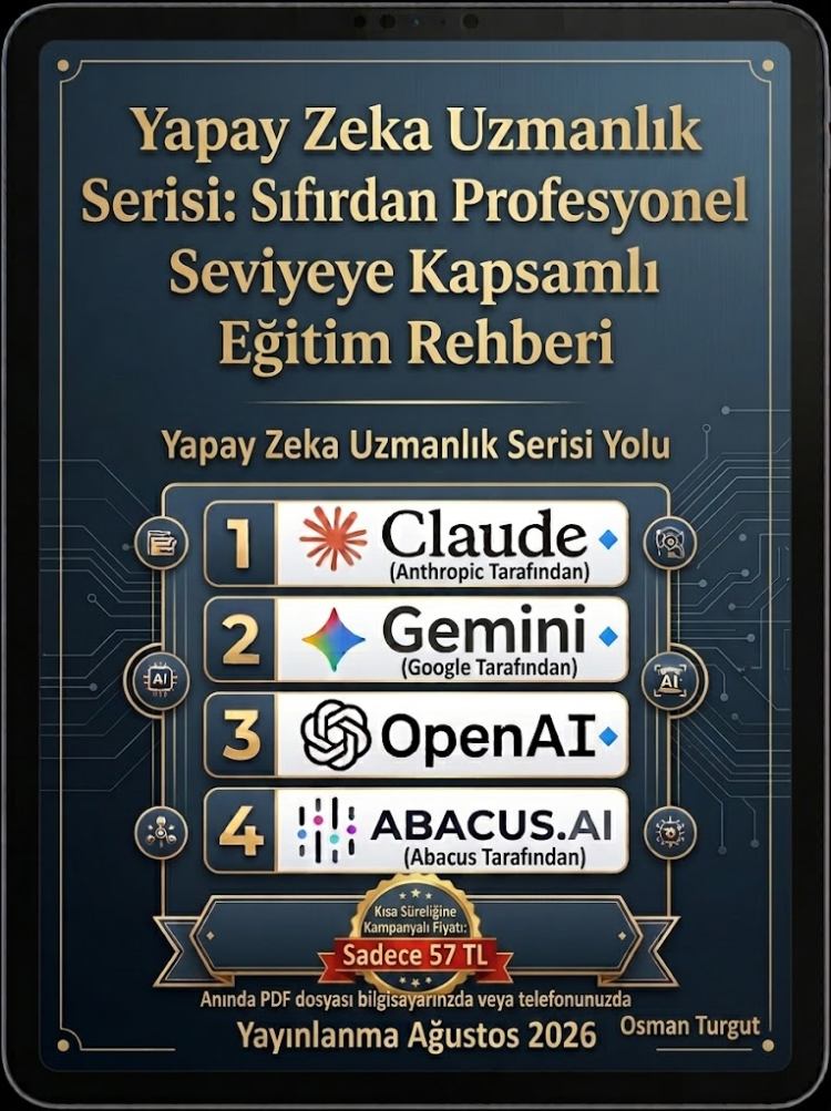 YAPAY ZEKA UZMANLIK SERİSİ Claude AI, Abacus AI, Gemini AI ve OpenAI Eğitim e-kitabı (pdf)