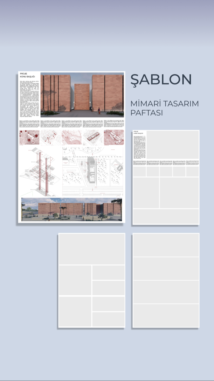 MİMARİ PAFTA (dikey) HAZIR ŞABLON