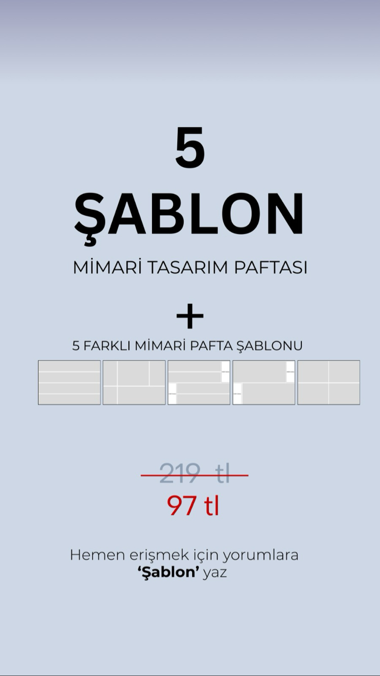 MİMARİ PAFTA (yatay) HAZIR ŞABLON