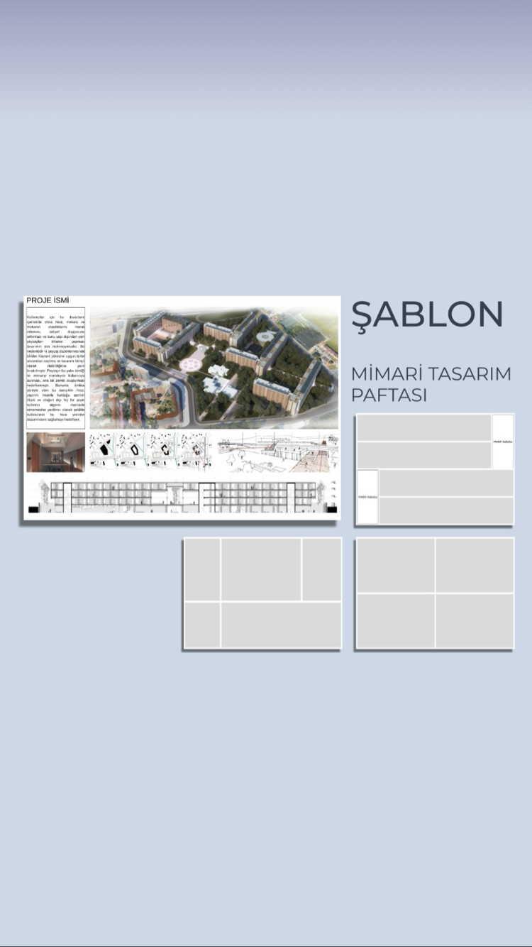 MİMARİ PAFTA (yatay) HAZIR ŞABLON