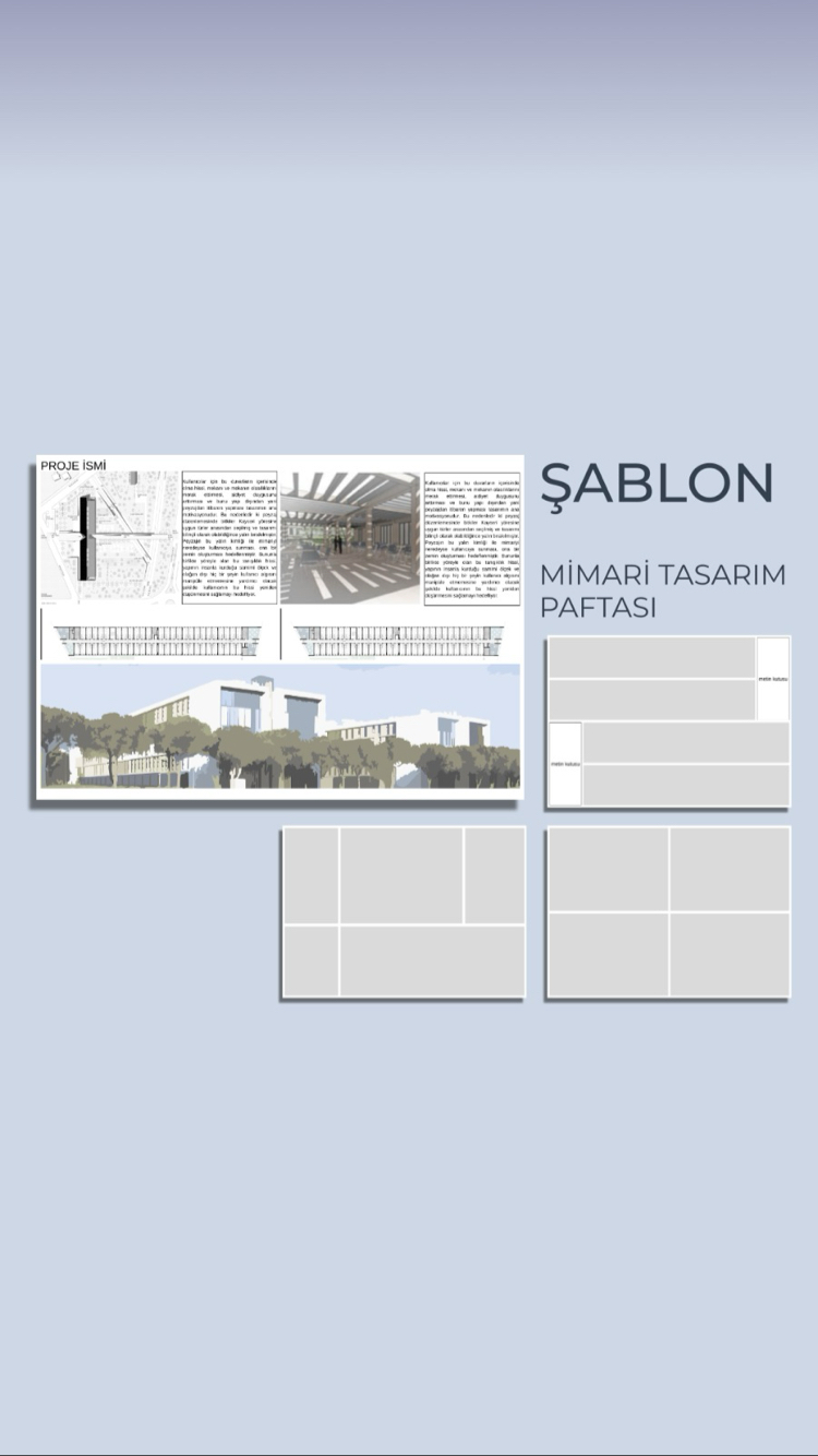 MİMARİ PAFTA (yatay) HAZIR ŞABLON