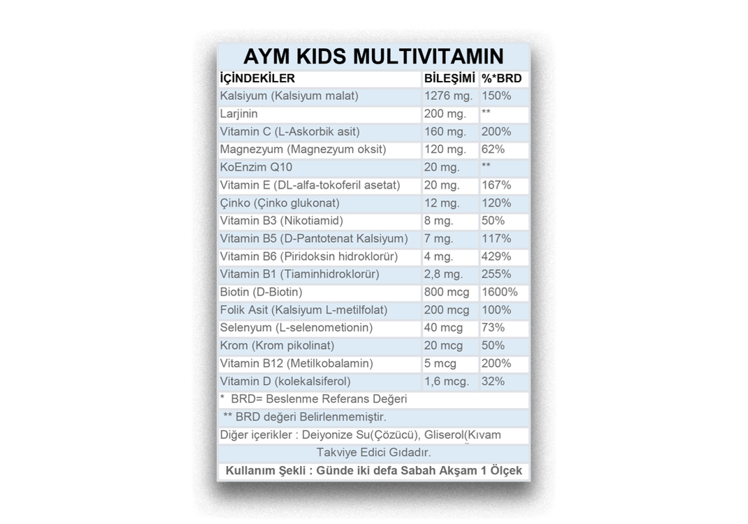 AYM Kids Multivitamin B005