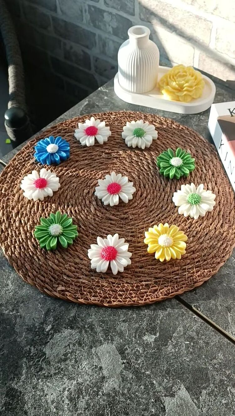Düğün ve özel günler Papatya mum (20 adet)