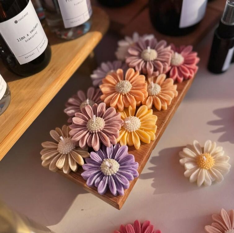 Düğün ve özel günler Papatya mum (20 adet)
