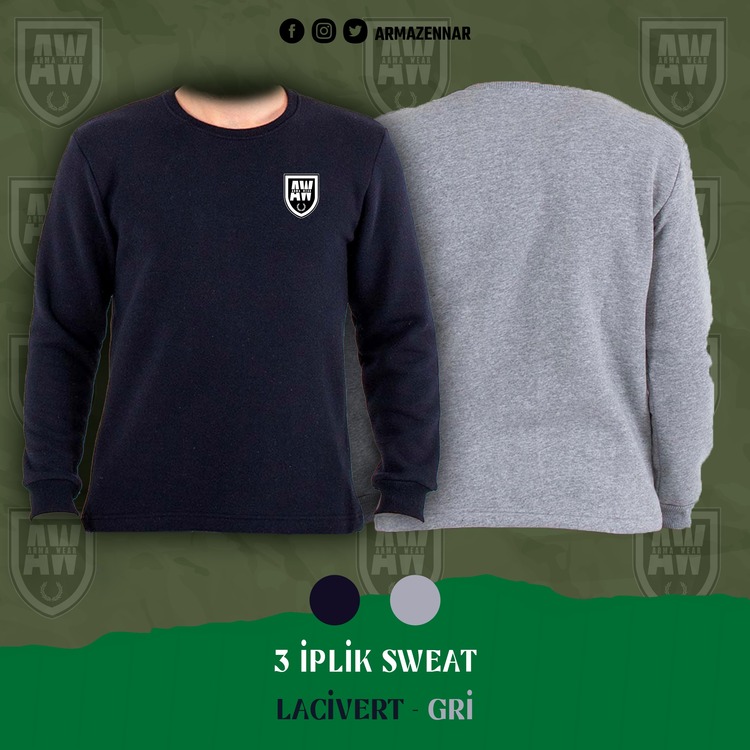 3 İPLİK SIFIR YAKA SWEAT