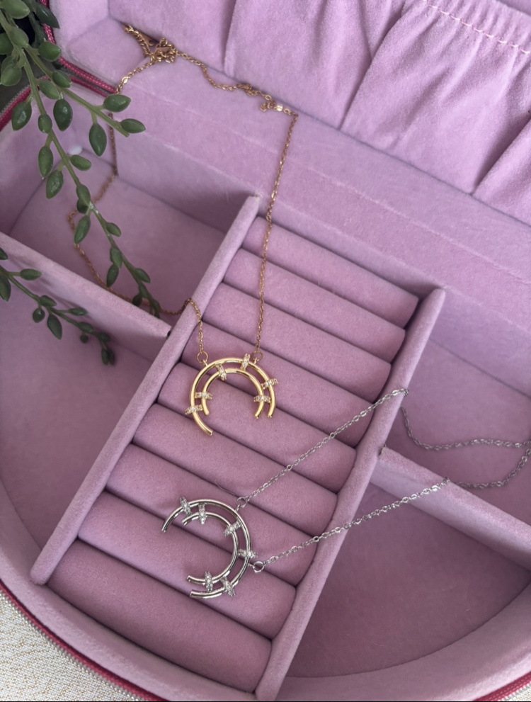 Tasarım gold kolye