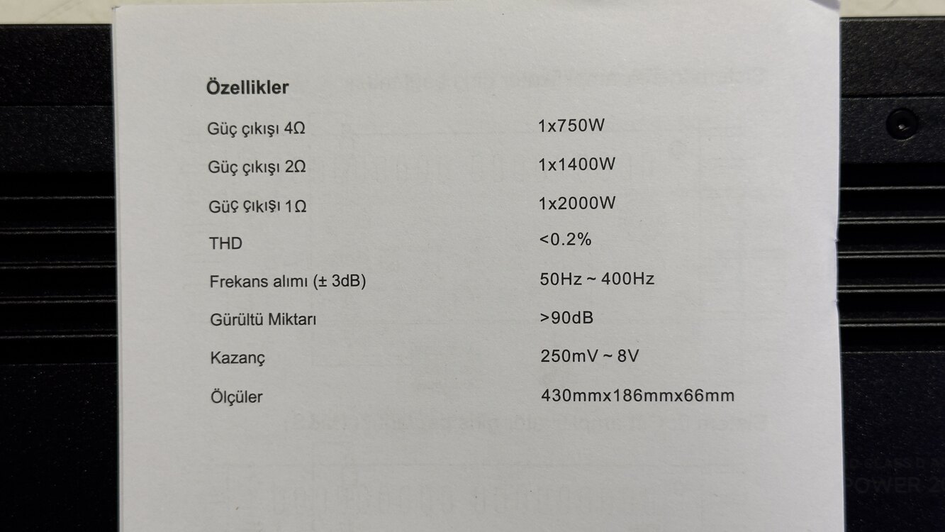 QM2000.1 | QLine D Sınıfı Mono Amplifikatör
